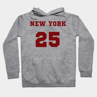 red text new york 25 Hoodie